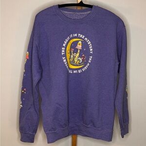 Purple Mushroom Graphic Sweatshirt
